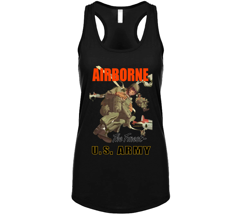 Army - Airborne Poster Wi Backgrnd T Shirt