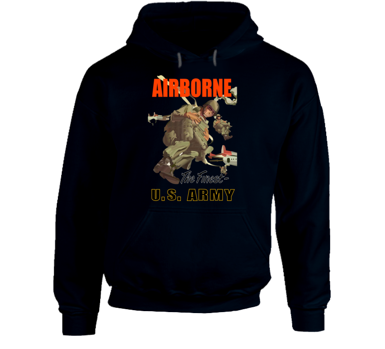 Army - Airborne Poster Wi Backgrnd Hoodie