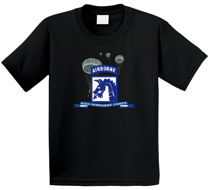 Army - Xviii Airborne Corps W Parachute - Ribbon T Shirt