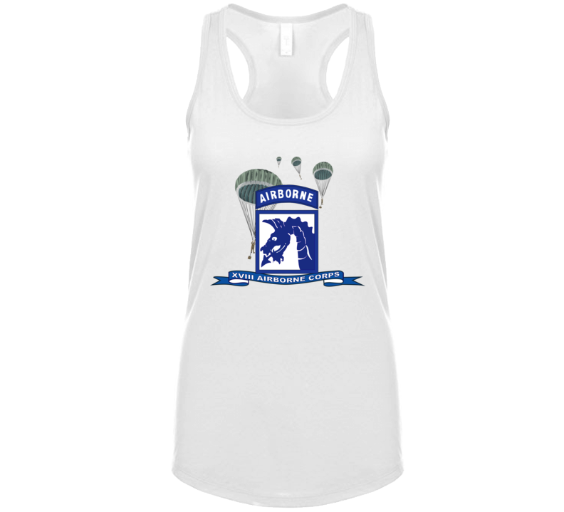 Army - Xviii Airborne Corps W Parachute - Ribbon T Shirt