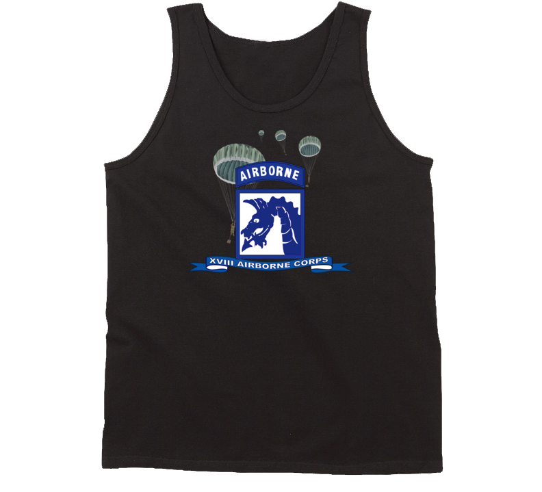Army - Xviii Airborne Corps W Parachute - Ribbon Tanktop