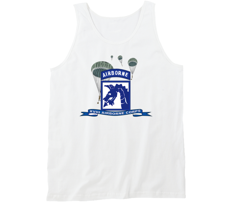 Army - Xviii Airborne Corps W Parachute - Ribbon Tanktop