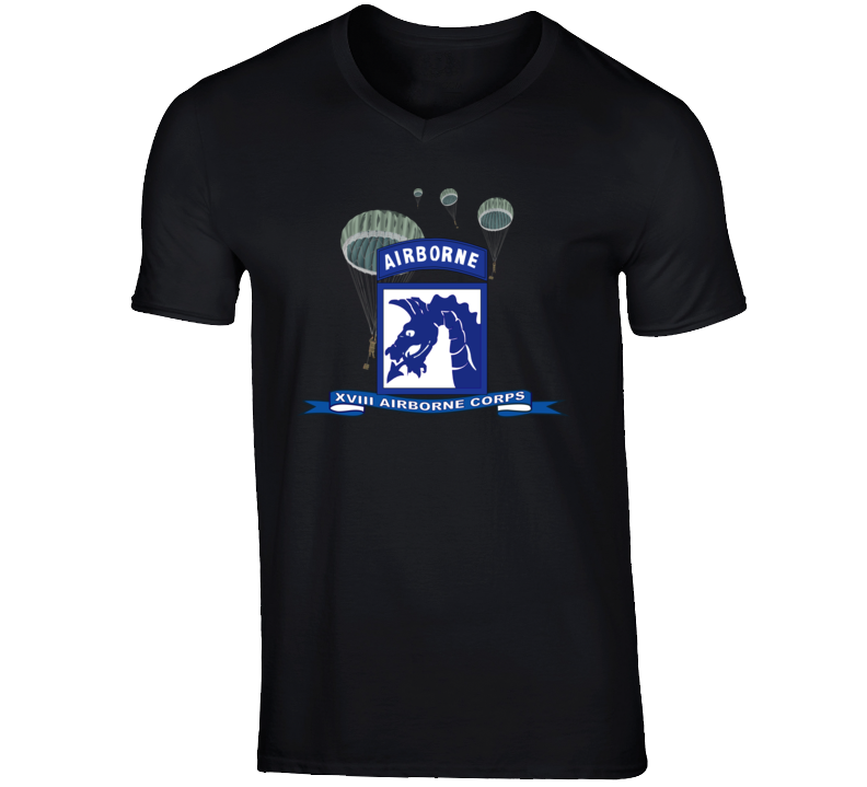 Army - Xviii Airborne Corps W Parachute - Ribbon T Shirt