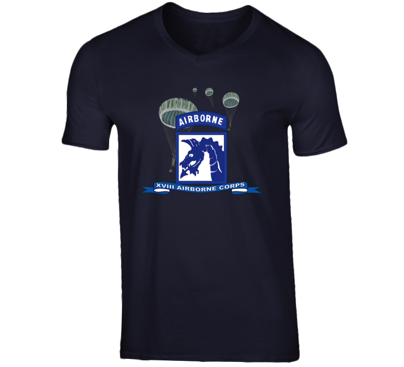 Army - Xviii Airborne Corps W Parachute - Ribbon T Shirt
