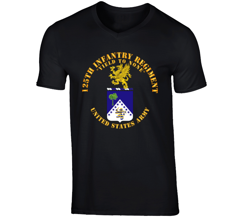 Army - Coa - 125th Infantry Regiment - Yield To None V-neck