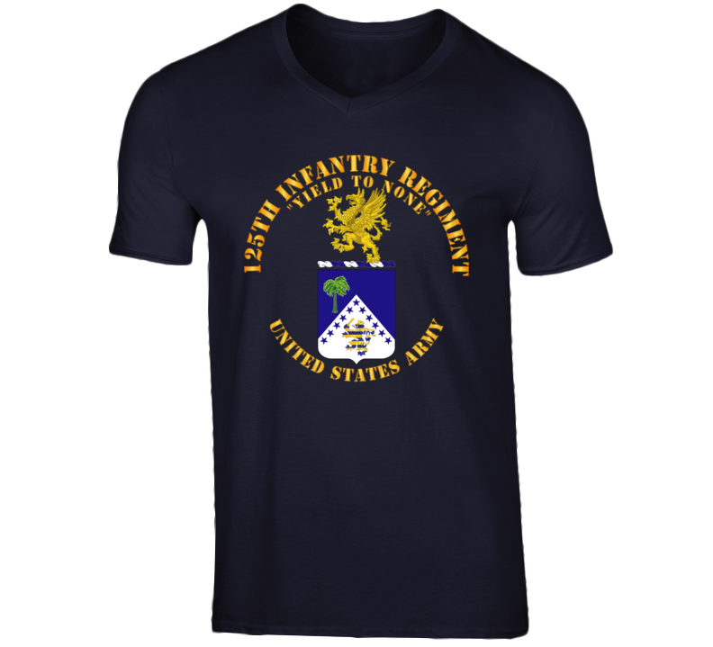 Army - Coa - 125th Infantry Regiment - Yield To None V-neck