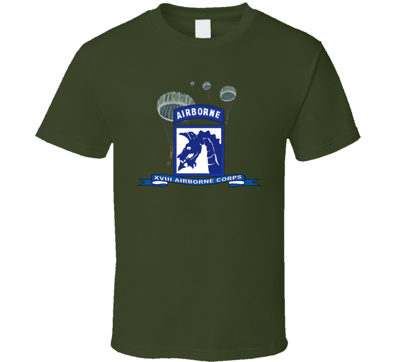 Army - Xviii Airborne Corps W Parachute - Ribbon T Shirt