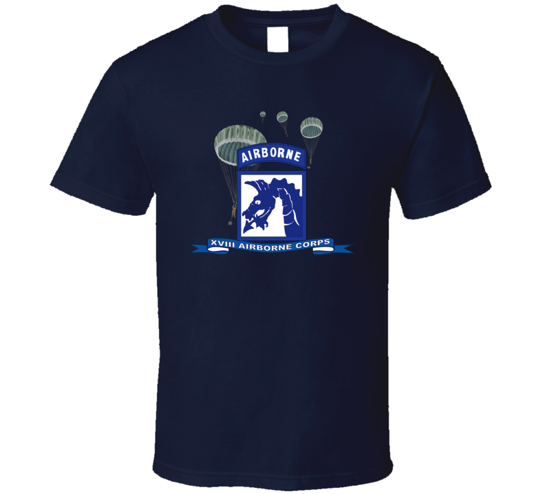 Army - Xviii Airborne Corps W Parachute - Ribbon T Shirt