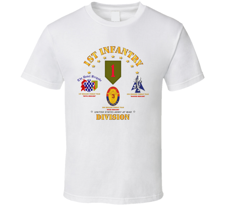 Army - 1st Infantry Division W Named Bcts - V1 T Shirt