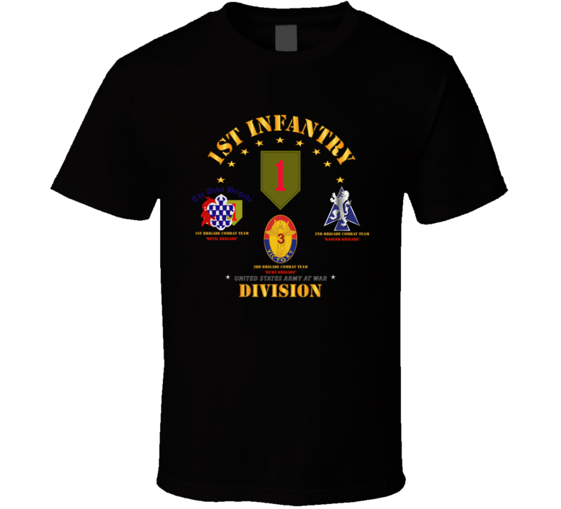 Army - 1st Infantry Division W Named Bcts - V1 T Shirt