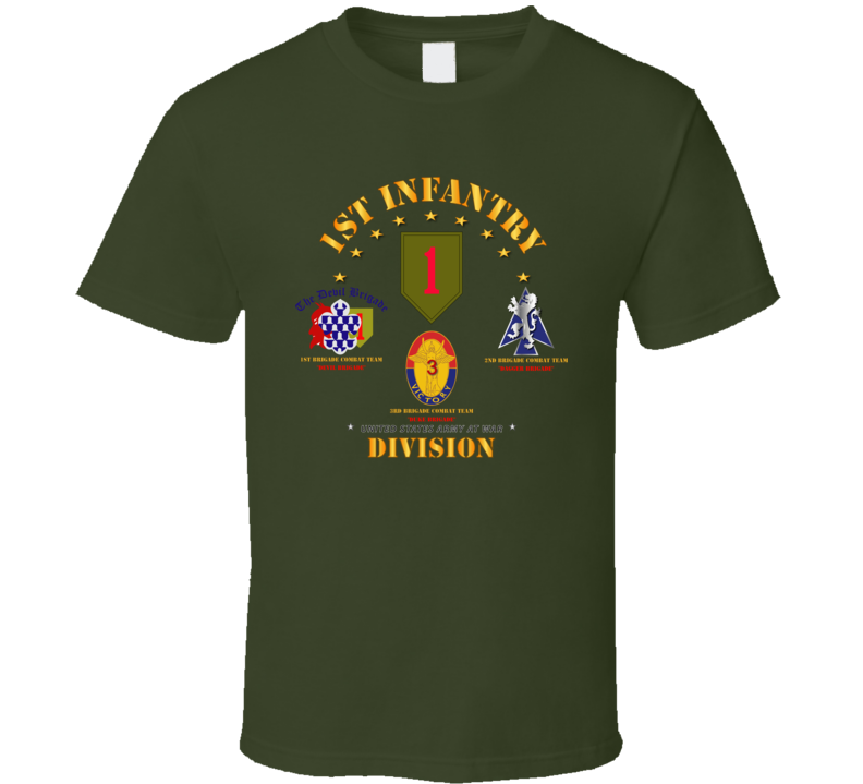Army - 1st Infantry Division W Named Bcts - V1 T Shirt