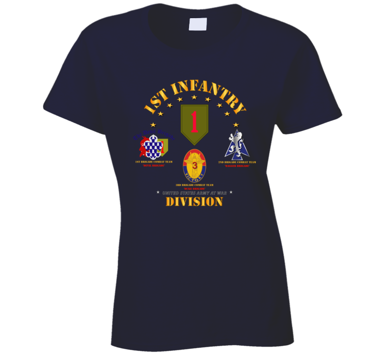 Army - 1st Infantry Division W Named Bcts - V1 T Shirt