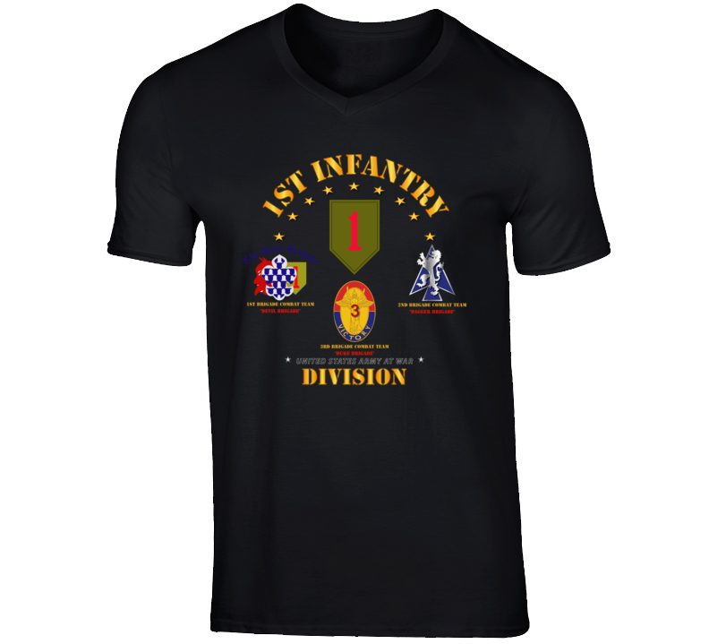 Army - 1st Infantry Division W Named Bcts - V1 T Shirt