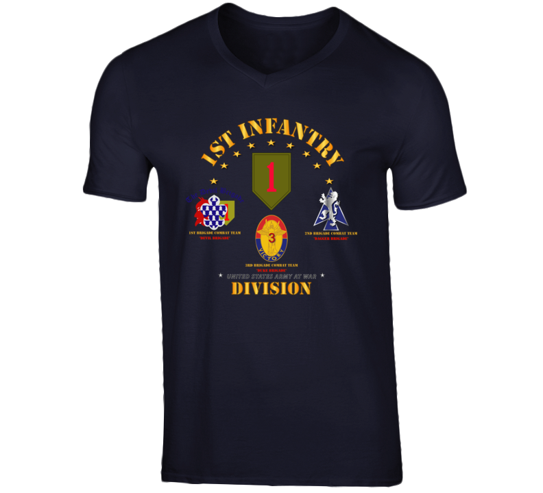 Army - 1st Infantry Division W Named Bcts - V1 V-neck