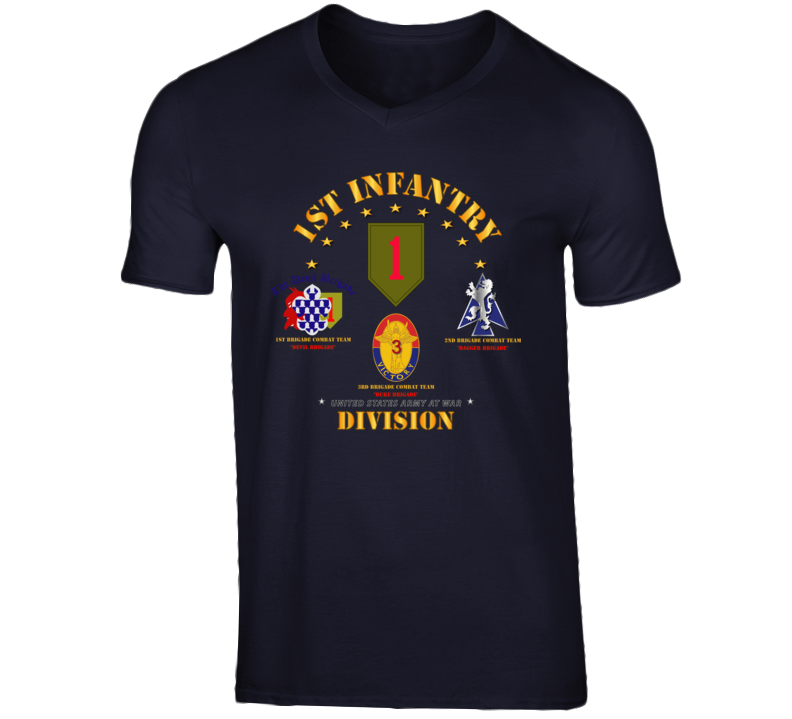 Army - 1st Infantry Division W Named Bcts - V1 T Shirt