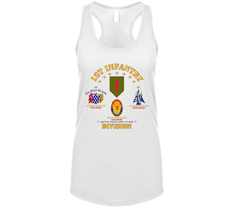 Army - 1st Infantry Division W Named Bcts - V1 Ladies Tanktop
