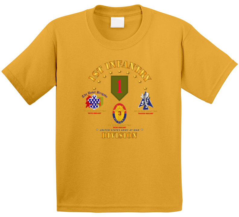 Army - 1st Infantry Division W Named Bcts - V1 T Shirt