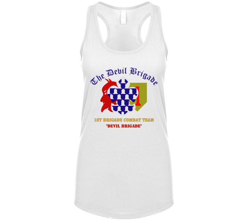Army - 1st Bde Combat Tm - Devils Brigade - 1st Infantry Div Ladies Tanktop