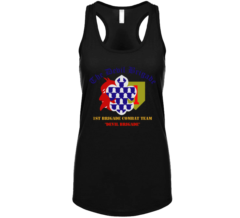 Army - 1st Bde Combat Tm - Devils Brigade - 1st Infantry Div Ladies Tanktop