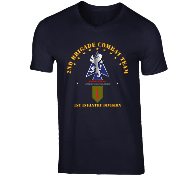 Army - 2nd Bde Combat Tm - 1st Infantry Div V1 V-neck