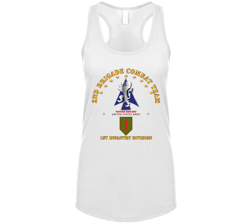 Army - 2nd Bde Combat Tm - 1st Infantry Div V1 Ladies Tanktop