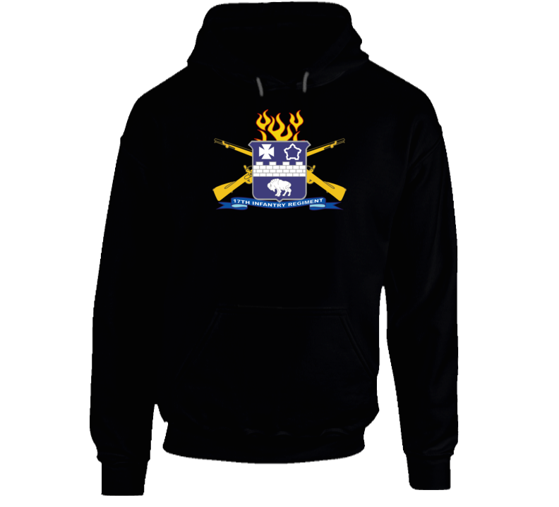 Army - 17th Infantry Regiment W Br - Ribbon Hoodie