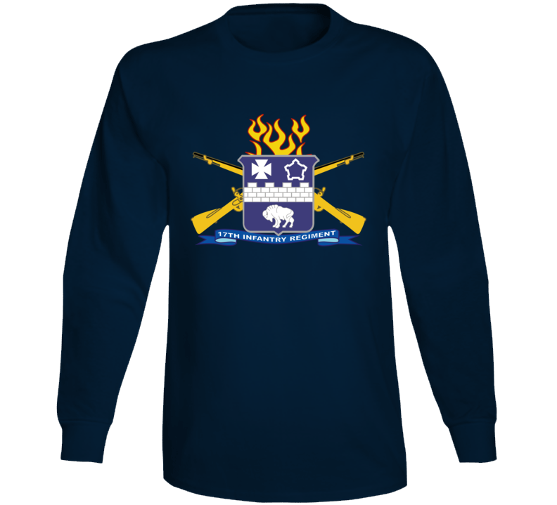 Army - 17th Infantry Regiment W Br - Ribbon Long Sleeve