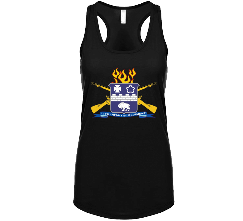 Army - 17th Infantry Regiment W Br - Ribbon Ladies Tanktop