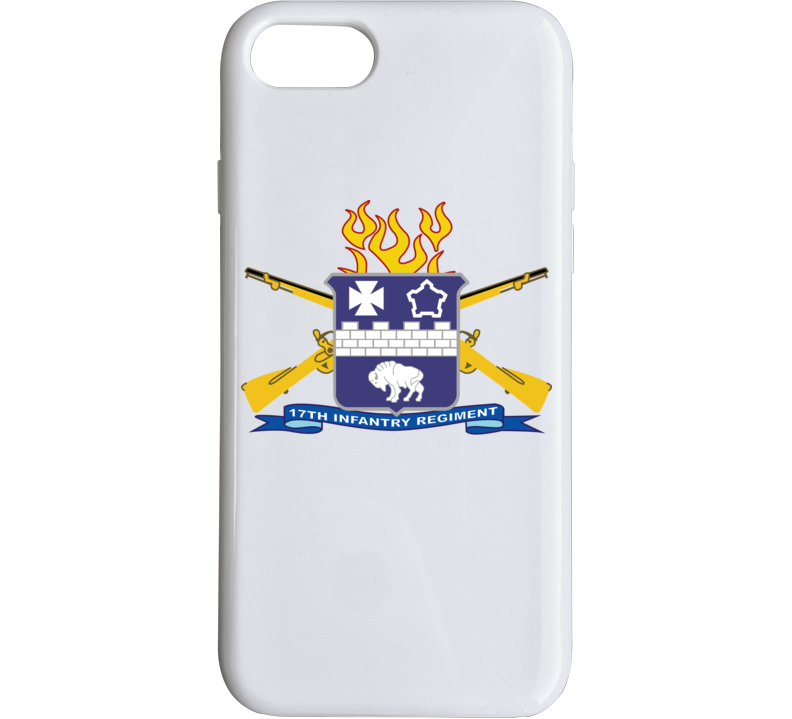 Army - 17th Infantry Regiment W Br - Ribbon Phone Case