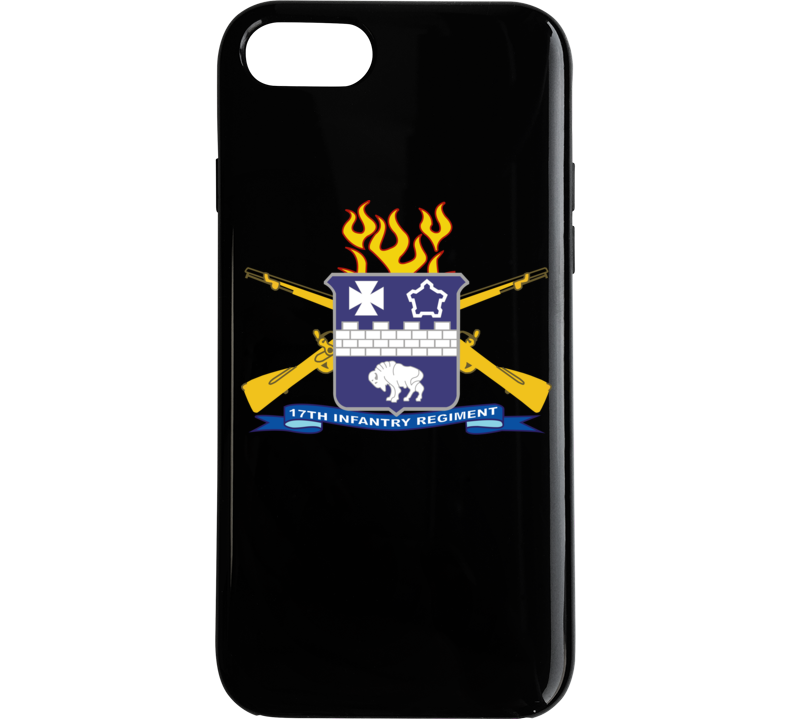 Army - 17th Infantry Regiment W Br - Ribbon Phone Case