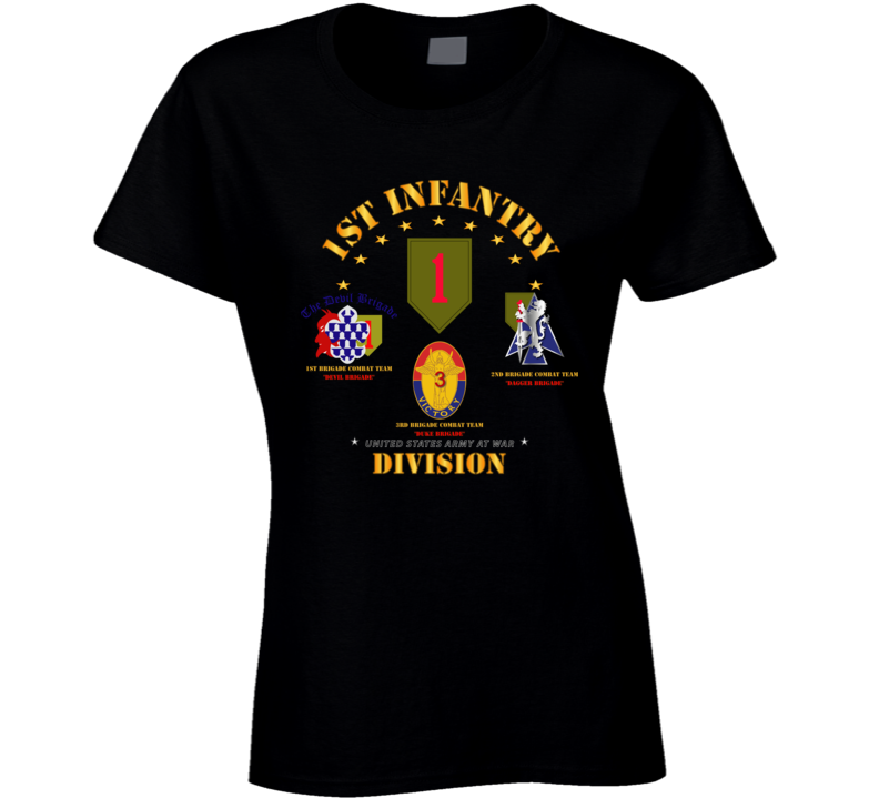 Army - 1st Infantry Division W Named Bcts T Shirt