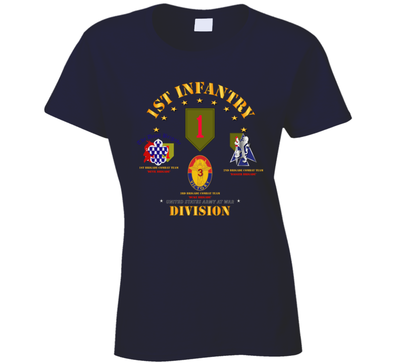 Army - 1st Infantry Division W Named Bcts T Shirt