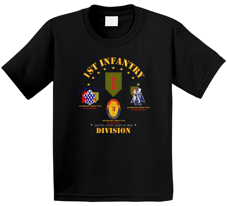 Army - 1st Infantry Division W Named Bcts T Shirt
