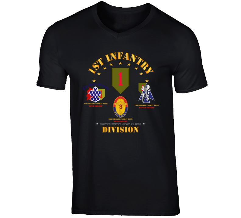 Army - 1st Infantry Division W Named Bcts T Shirt