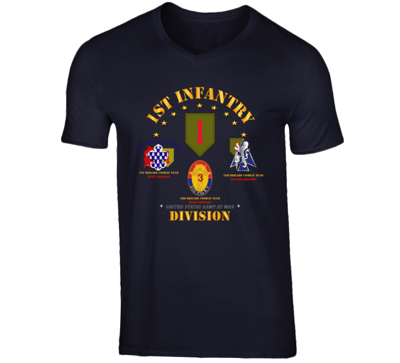 Army - 1st Infantry Division W Named Bcts T Shirt