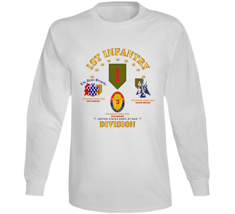 Army - 1st Infantry Division W Named Bcts Long Sleeve