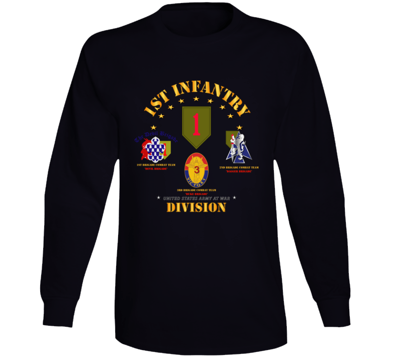 Army - 1st Infantry Division W Named Bcts Long Sleeve