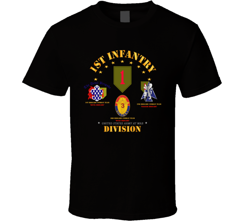 Army - 1st Infantry Division W Named Bcts T Shirt