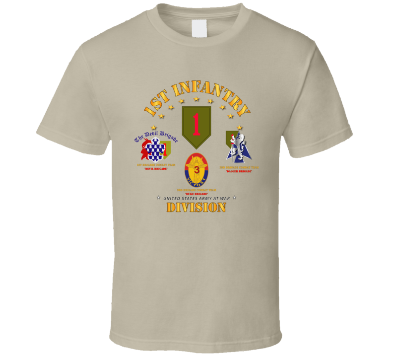 Army - 1st Infantry Division W Named Bcts T Shirt