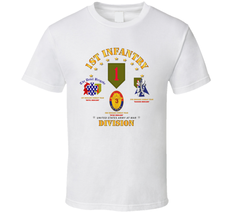 Army - 1st Infantry Division W Named Bcts T Shirt