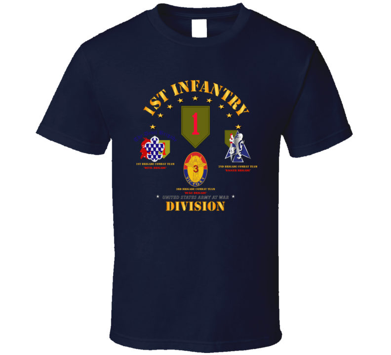 Army - 1st Infantry Division W Named Bcts T Shirt