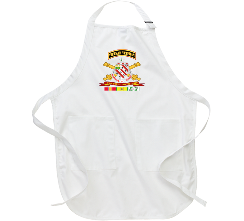 Army - 8th Field Artillery W Br - Ribbon Vn Svc Vet Tab Apron