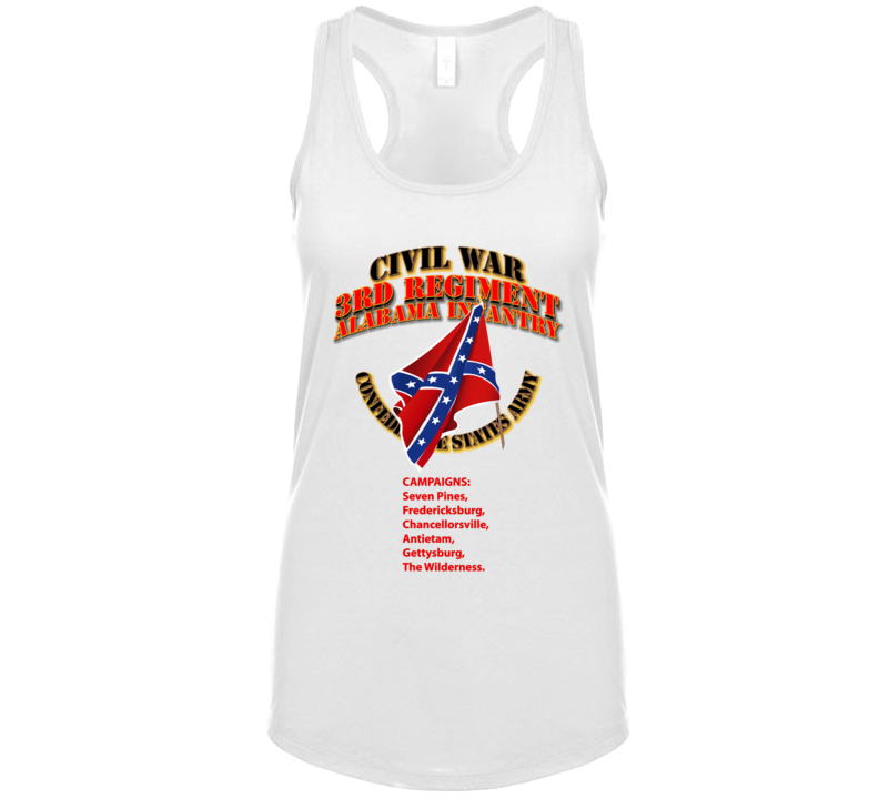 Civil War - 3rd Regiment Alabama Infantry - Csa Ladies Tanktop