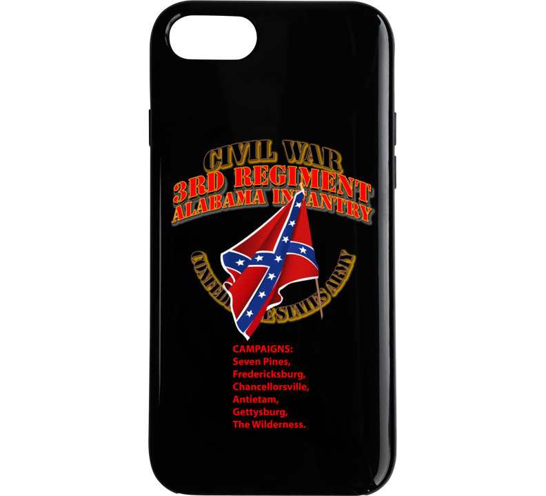 Civil War - 3rd Regiment Alabama Infantry - Csa Phone Case