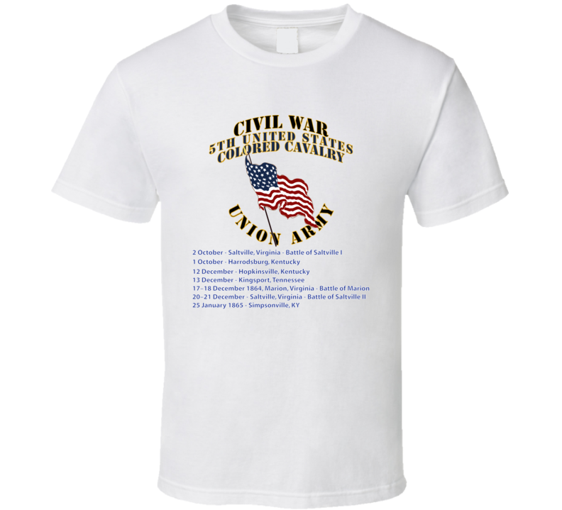 Civil War - 5th United States Colored Cavalry - Usa T Shirt