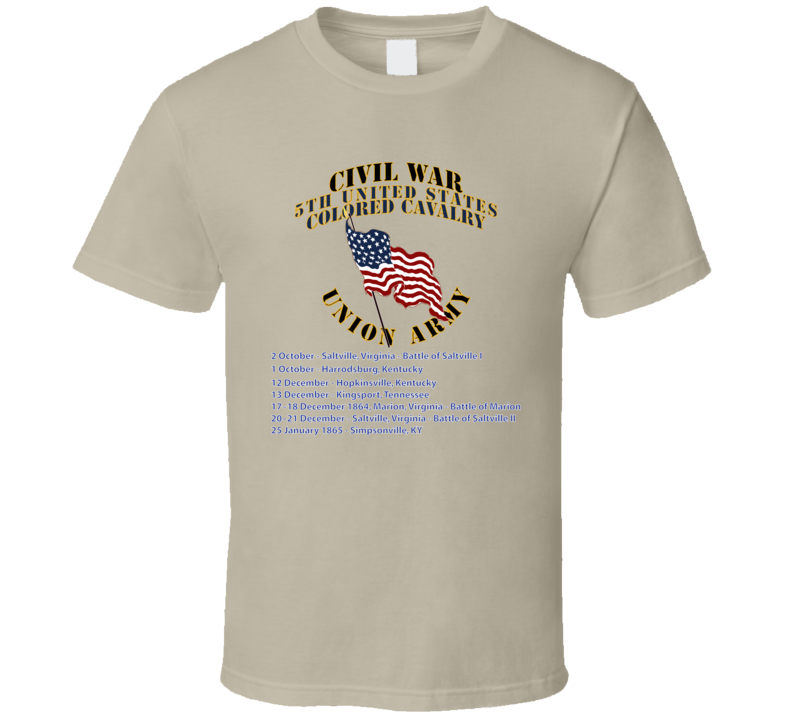 Civil War - 5th United States Colored Cavalry - Usa T Shirt