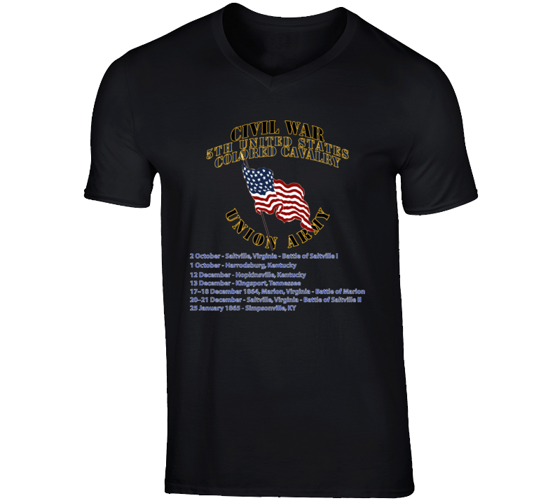 Civil War - 5th United States Colored Cavalry - Usa V-neck