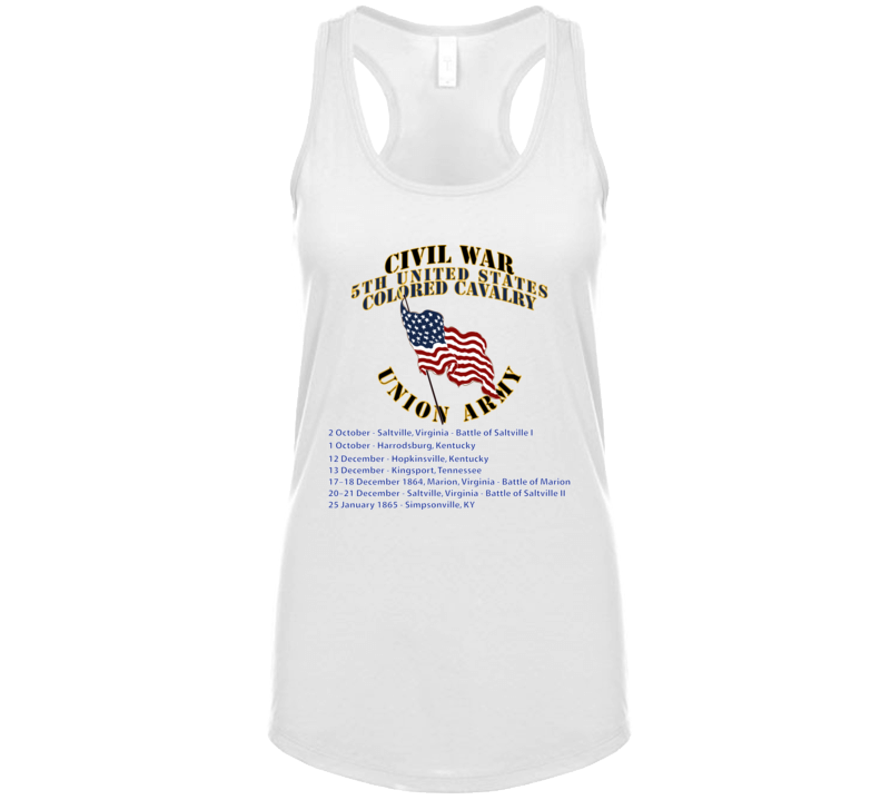 Civil War - 5th United States Colored Cavalry - Usa Ladies Tanktop