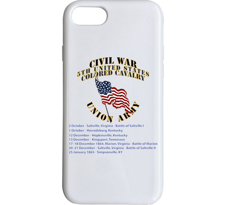 Civil War - 5th United States Colored Cavalry - Usa Phone Case