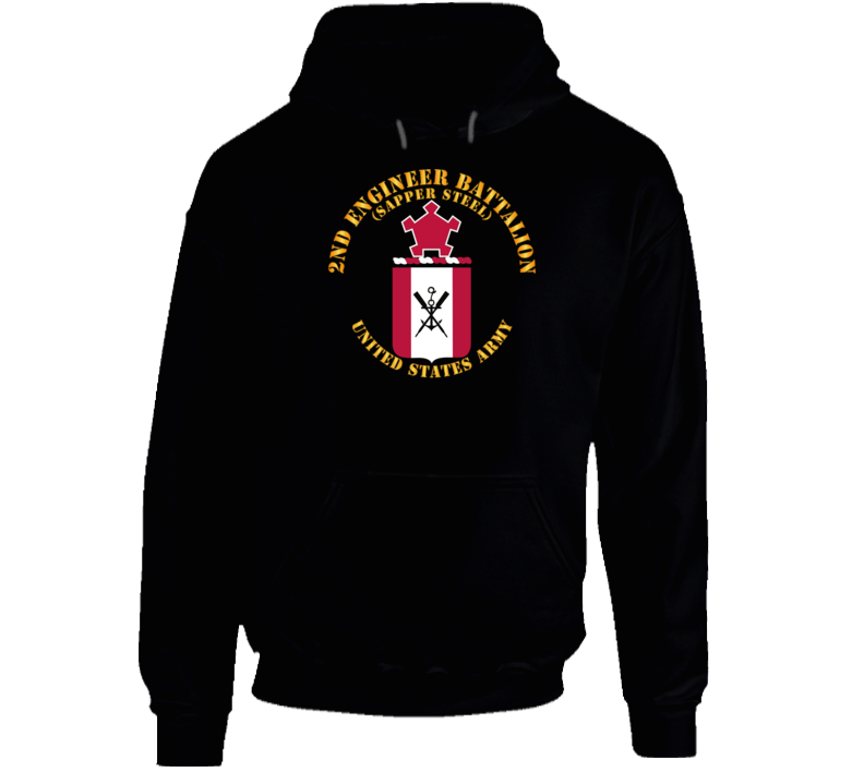 Army - Coa - 2nd Engineer Battalion - Sapper Steel Hoodie